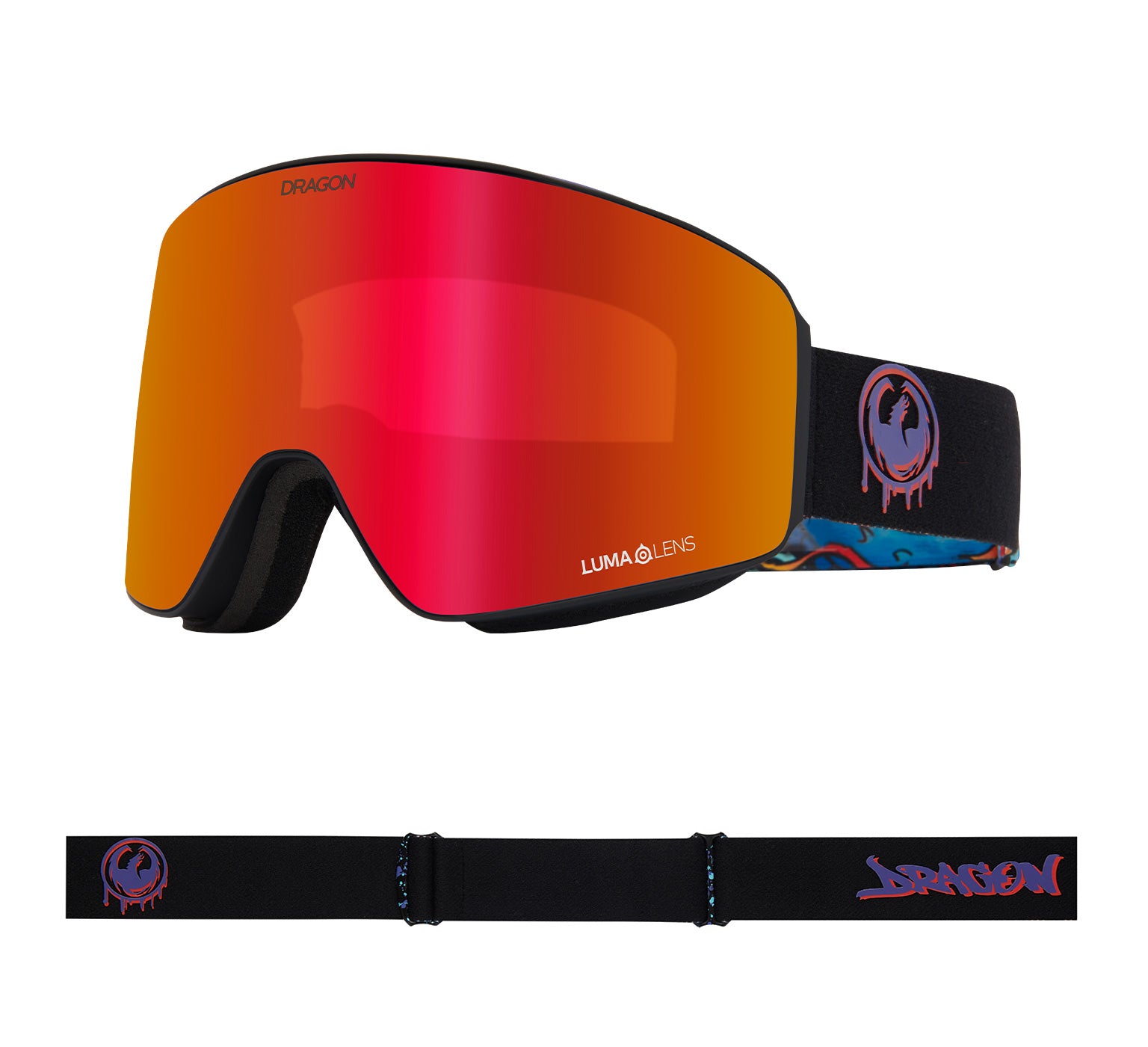 DRAGON 　PXV　ASIAN FIT Dragon Unisex PXV Snow Sport Goggle - 30 Years Frame